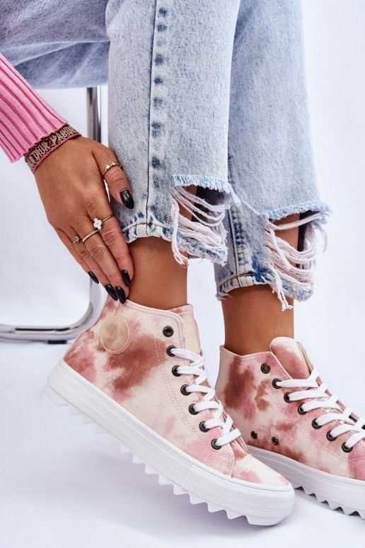 sieviešu puszābaki Big Star LL274048 smilšu krāsas-Rozā krāsas