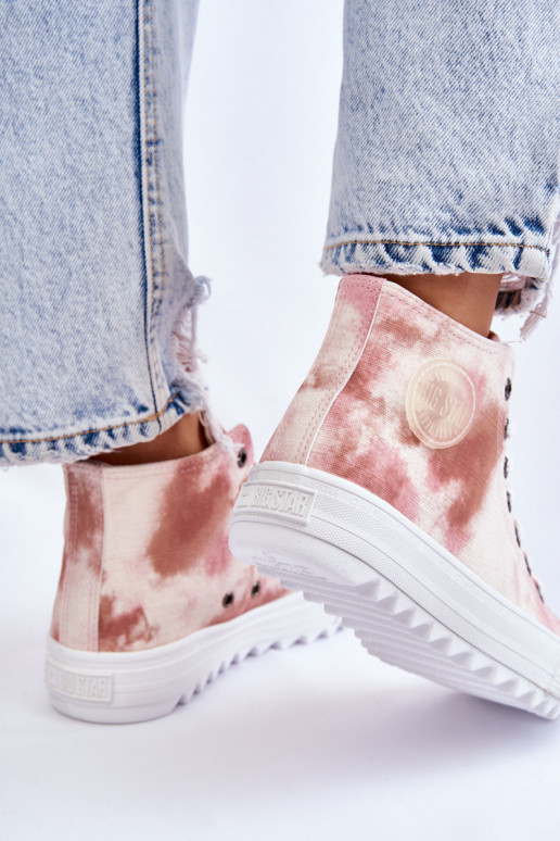 sieviešu puszābaki Big Star LL274048 smilšu krāsas-Rozā krāsas