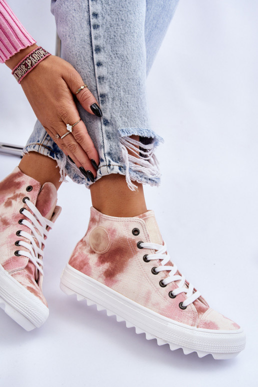 sieviešu puszābaki Big Star LL274048 smilšu krāsas-Rozā krāsas