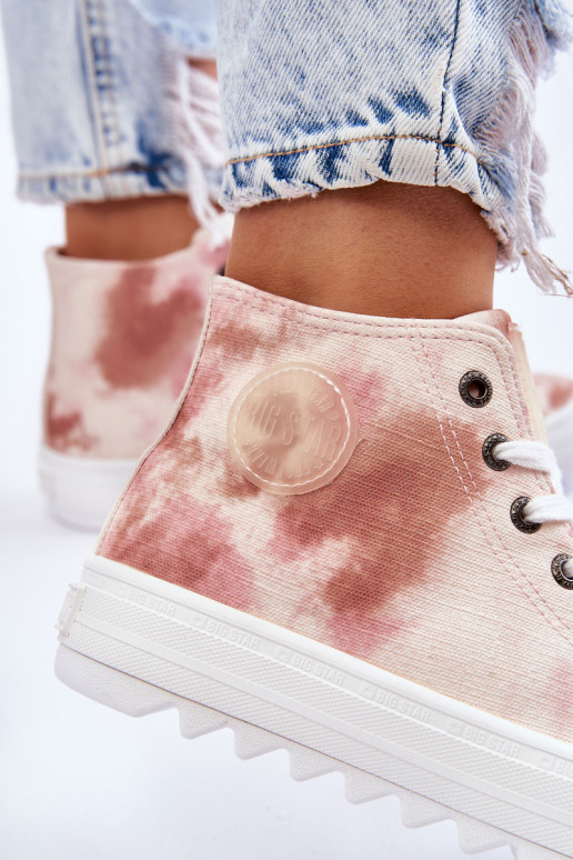 sieviešu puszābaki Big Star LL274048 smilšu krāsas-Rozā krāsas