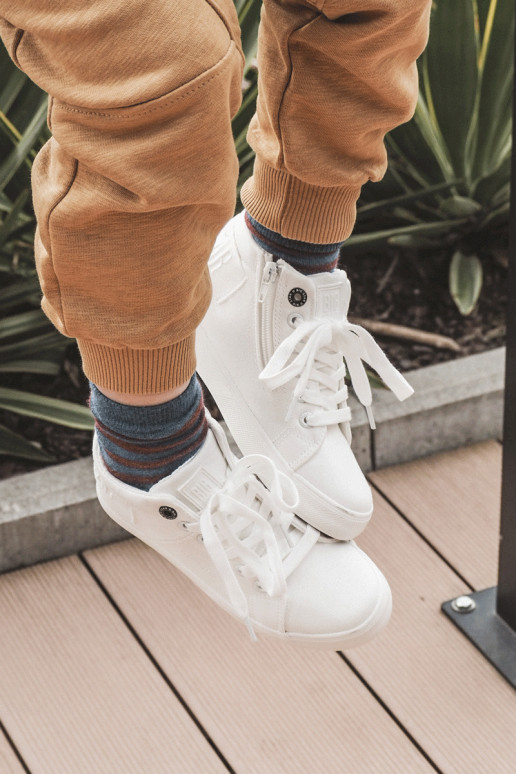 Bērnu apavi Klasiska modeļa tõmblukuga Big Star LL374002 baltas krāsas