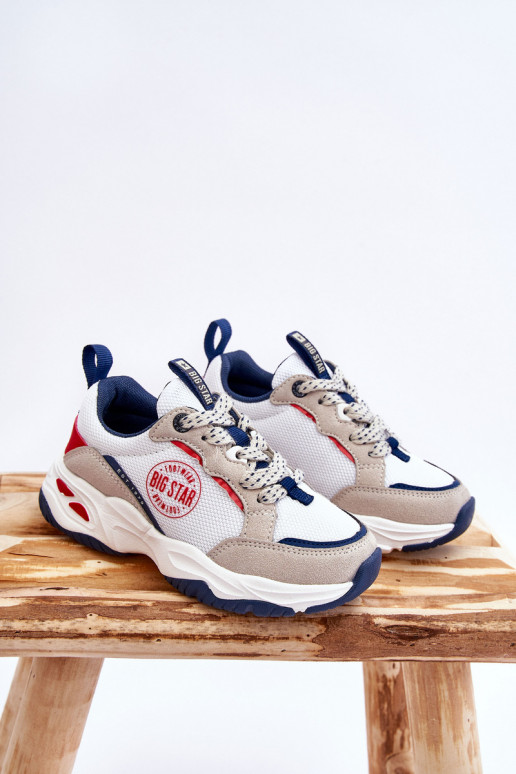 Bērnu sporta apavi Memory Foam System Big Star JJ374269 baltas krāsas