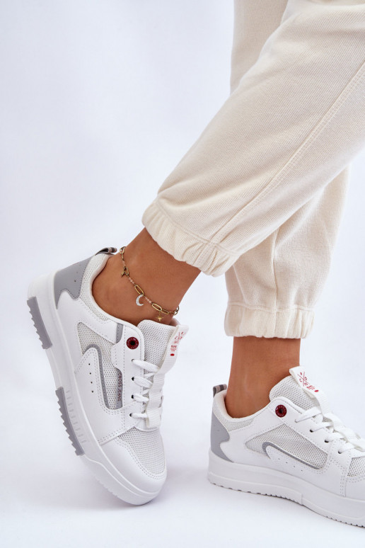 Sneakers modeļa apavi Cross Jeans LL2R4011C baltas krāsas Sneakers modeļa apavi Cross Jeans LL2R4011C baltas krāsas