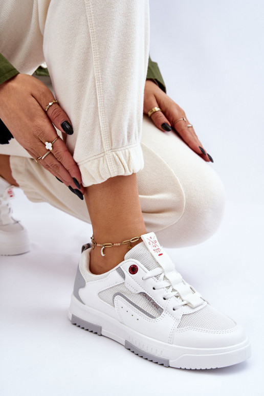 Sneakers modeļa apavi Cross Jeans LL2R4011C baltas krāsas Sneakers modeļa apavi Cross Jeans LL2R4011C baltas krāsas