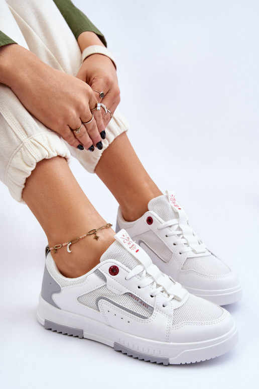 Sneakers modeļa apavi Cross Jeans LL2R4011C baltas krāsas Sneakers modeļa apavi Cross Jeans LL2R4011C baltas krāsas