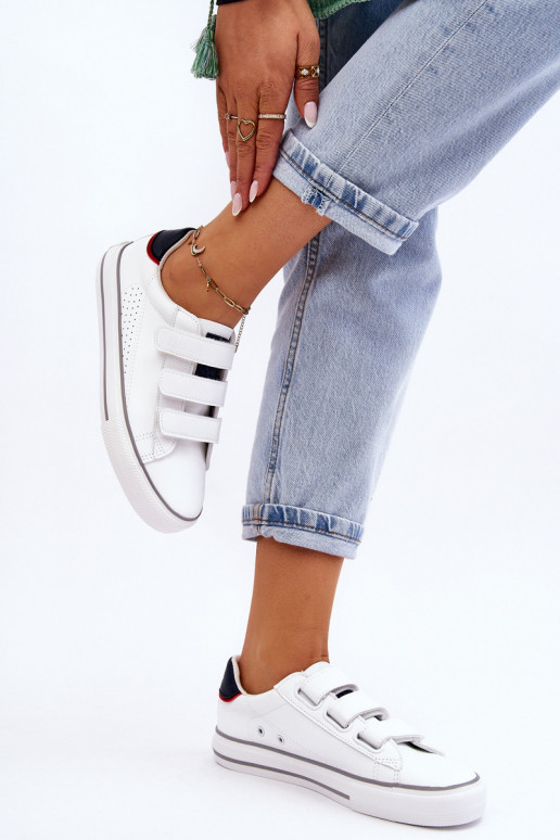 Sporta apavi ar lipīgām aizdarēm Big Star LL274A207 baltas krāsas