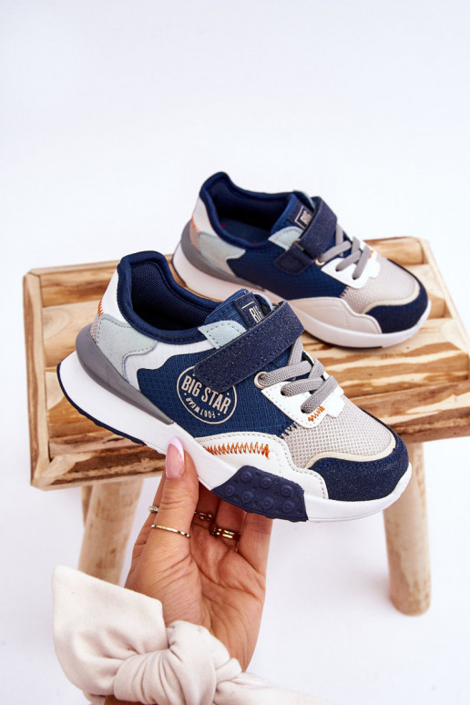 Bērnu kedu modeļu apavi Memory Foam System Big Star LL374225 tumši zilas krāsas