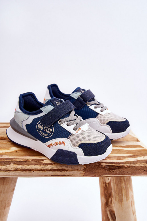 Bērnu kedu modeļu apavi Memory Foam System Big Star LL374225 tumši zilas krāsas