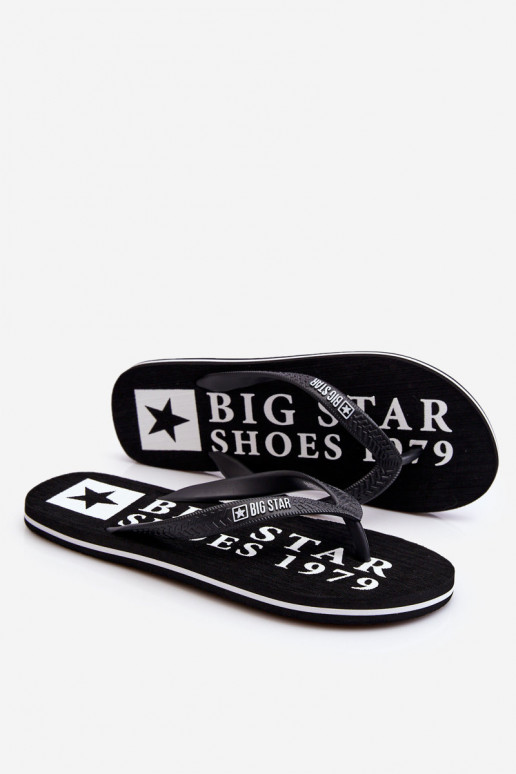 Vieglas čības modernas iešļūcenes Big Star LL174444 melnas krāsas