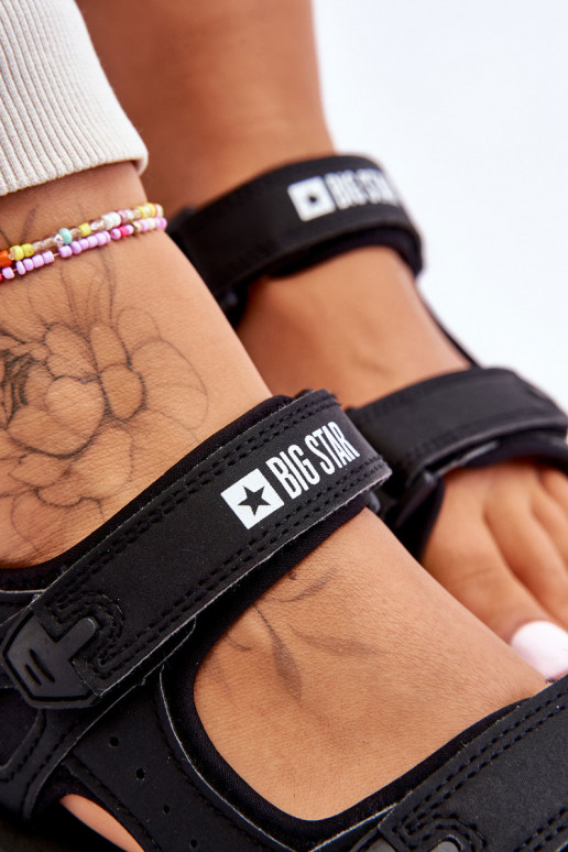 Sportiska stila sandales ar platformu Big Star LL274789 melnas krāsas