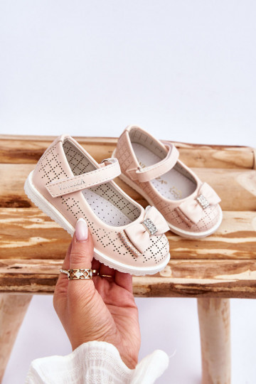 Skaistas bērnu balerīnas ar lentīti Rozā krāsas Halle 2