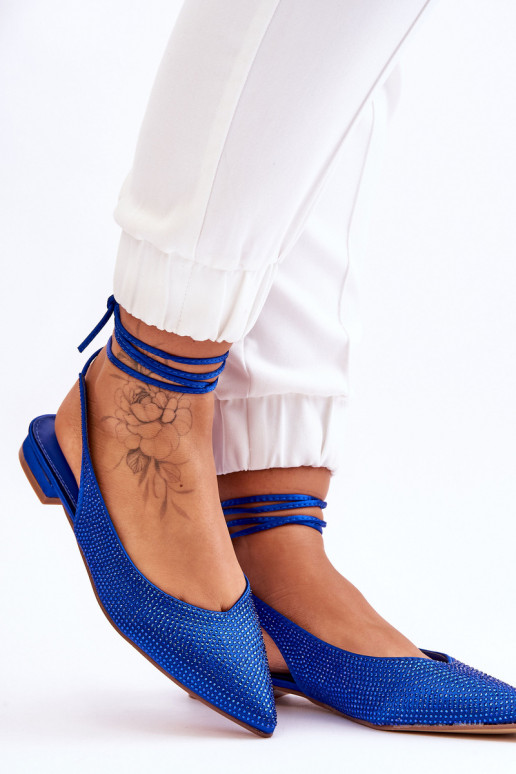 balerīnas ar bantītēm ar kniedēm Zilas krāsas Mavis balerīnas ar bantītēm ar kniedēm Zilas krāsas Mavis