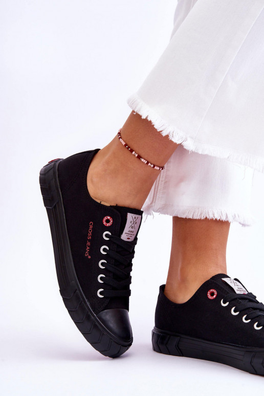 Klasiska modeļa Sieviešu apavi Cross Jeans LL2R4051 melnas krāsas