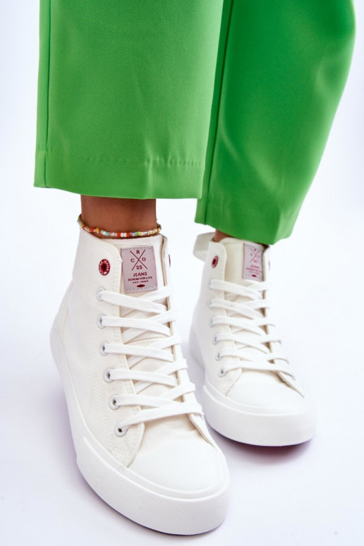 Klasiska modeļa tõmblukuga Cross Jeans LL2R4086C baltas krāsas