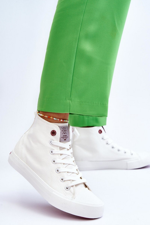 Klasiska modeļa tõmblukuga Cross Jeans LL2R4086C baltas krāsas