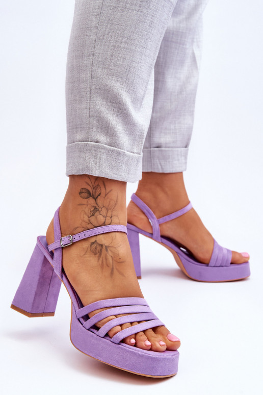 Eleganti augstpapēžu kurpes Violeta krāsa Verda