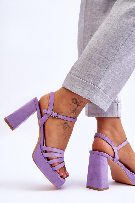 Eleganti augstpapēžu kurpes Violeta krāsa Verda