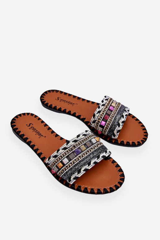 Dekorētas Čības melnas krāsas Bellisa