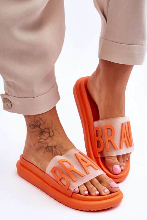 Čības ar platformu oranžas krāsas Brave Čības ar platformu oranžas krāsas Brave