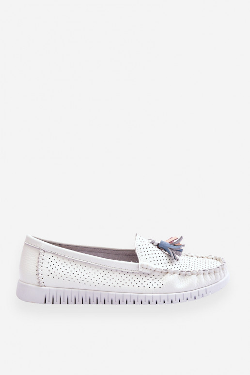 Mokasīni baltas krāsas Lanzarot
