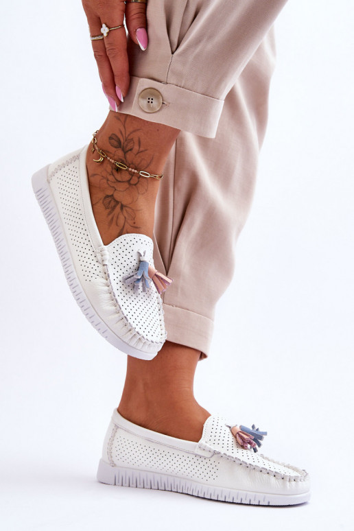 Mokasīni baltas krāsas Lanzarot