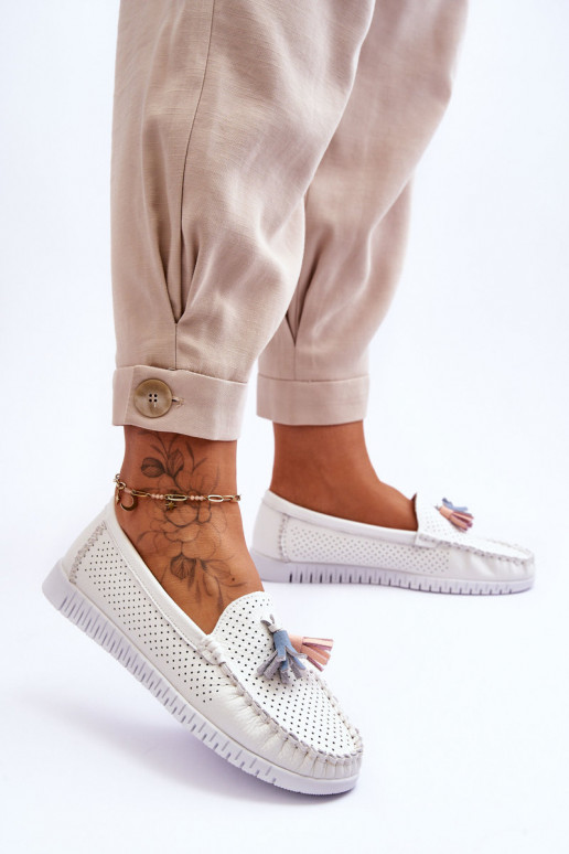 Mokasīni baltas krāsas Lanzarot