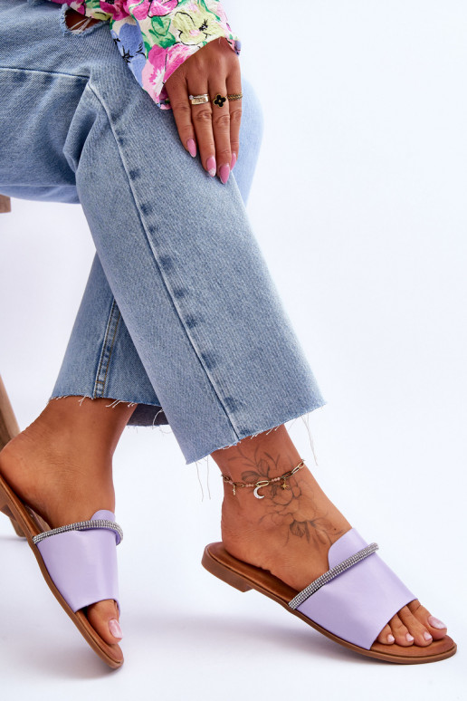 Plakanas sandales Violeta krāsa Termen