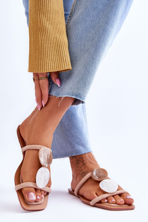 zamšādas čības Nude Victoria