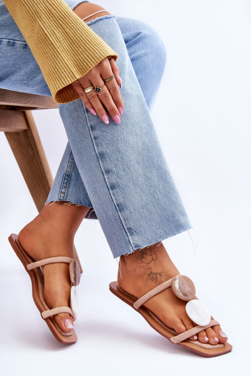 zamšādas čības Nude Victoria