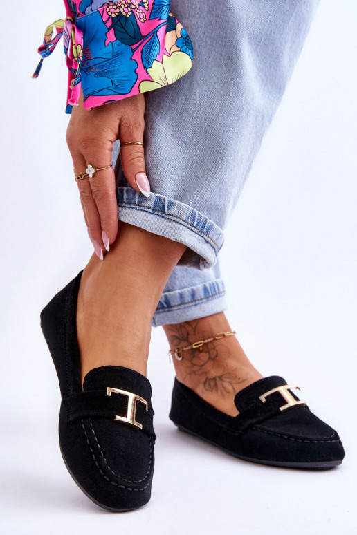 Klasiski uzvelkami mokasīni melnas krāsas Carly Klasiski uzvelkami mokasīni melnas krāsas Carly