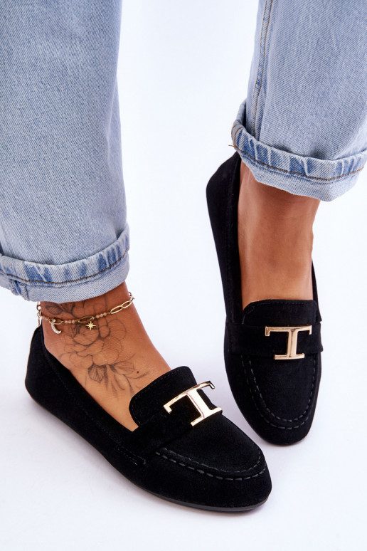 Klasiski uzvelkami mokasīni melnas krāsas Carly Klasiski uzvelkami mokasīni melnas krāsas Carly