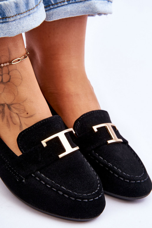 Klasiski uzvelkami mokasīni melnas krāsas Carly Klasiski uzvelkami mokasīni melnas krāsas Carly