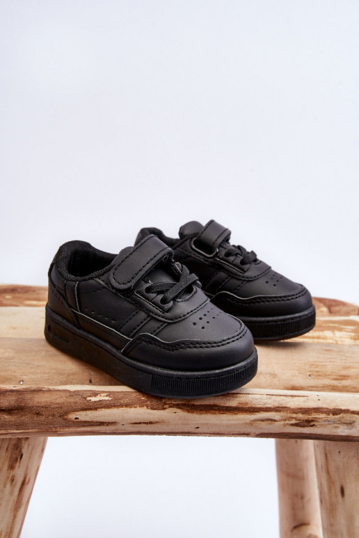 Bērnu klasiskā modeļa sporta apavi melnas krāsas Marlin