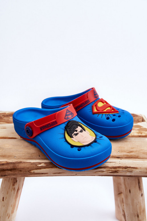 Bērnu crocs stila čības Superman Grendene Kids JJ385004 Zilas krāsas Bērnu crocs stila čības Superman Grendene Kids JJ385004 Zilas krāsas