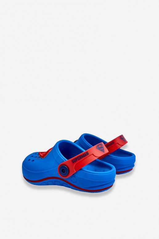 Bērnu crocs stila čības Superman Grendene Kids JJ385004 Zilas krāsas Bērnu crocs stila čības Superman Grendene Kids JJ385004 Zilas krāsas