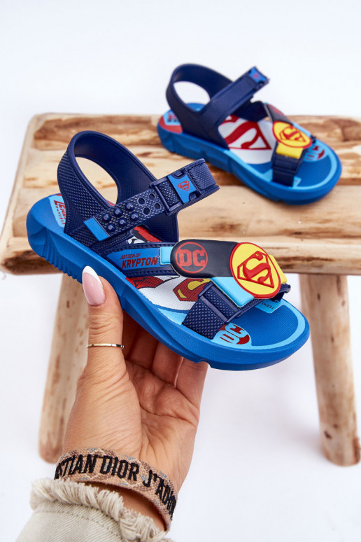 Bērnu sandales Superman Grendene Kids JJ385050 Zilas krāsas Bērnu sandales Superman Grendene Kids JJ385050 Zilas krāsas