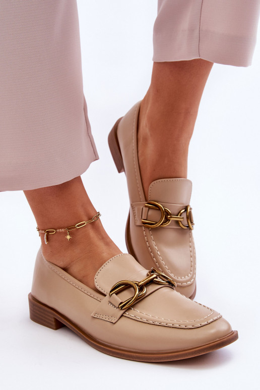 Klasiska modeļa sieviešu mokasīni smilšu krāsas Lorien
