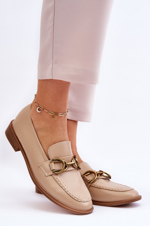 Klasiska modeļa sieviešu mokasīni smilšu krāsas Lorien