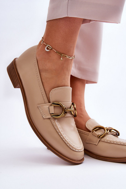 Klasiska modeļa sieviešu mokasīni smilšu krāsas Lorien