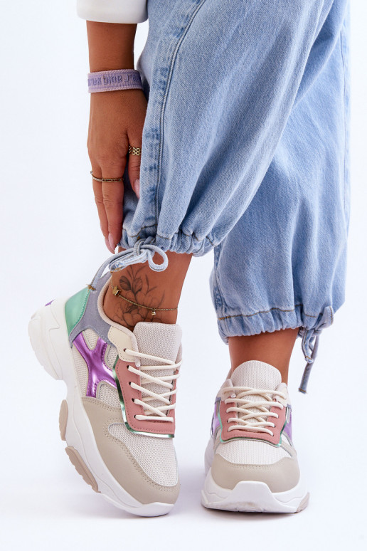 Sneakers modeļa apavi šņorējami smilšu krāsas-Zaļas krāsas Cortes Sneakers modeļa apavi šņorējami smilšu krāsas-Zaļas krāsas Cortes