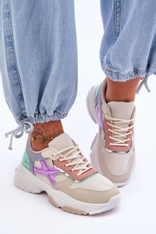 Sneakers modeļa apavi šņorējami smilšu krāsas-Zaļas krāsas Cortes Sneakers modeļa apavi šņorējami smilšu krāsas-Zaļas krāsas Cortes