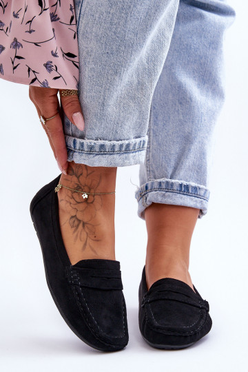 Eleganti zamšādas lauferi Melns Lenvie 2