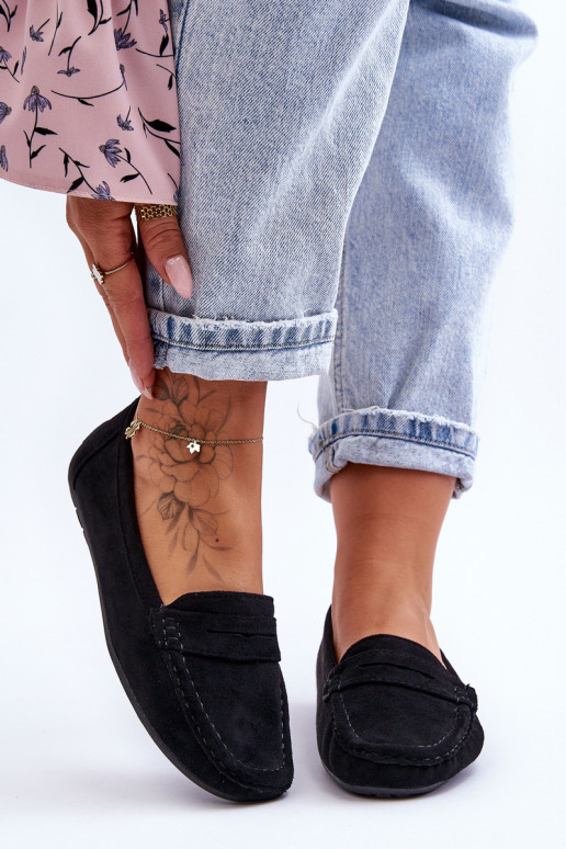 Eleganti zamšādas lauferi Melns Lenvie Eleganti zamšādas lauferi Melns Lenvie