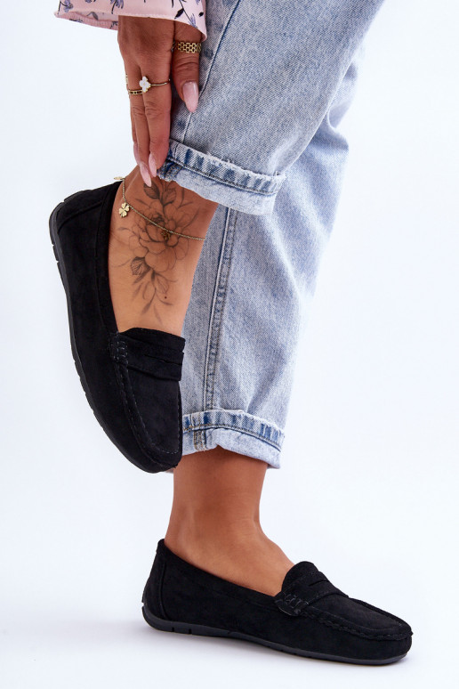 Eleganti zamšādas lauferi Melns Lenvie Eleganti zamšādas lauferi Melns Lenvie