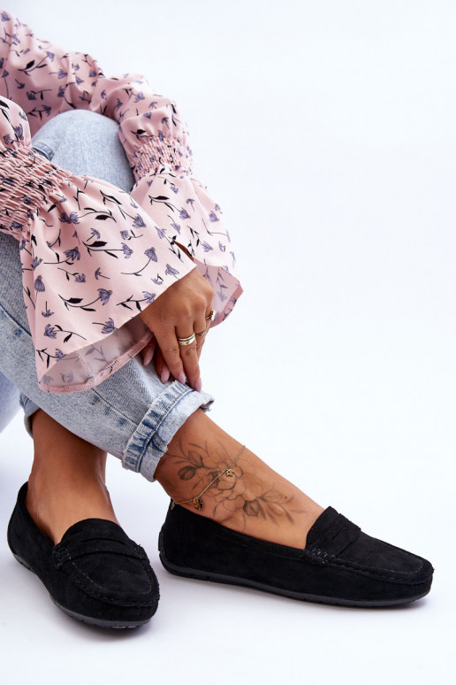 Eleganti zamšādas lauferi Melns Lenvie Eleganti zamšādas lauferi Melns Lenvie