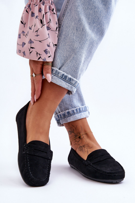 Eleganti zamšādas lauferi Melns Lenvie Eleganti zamšādas lauferi Melns Lenvie