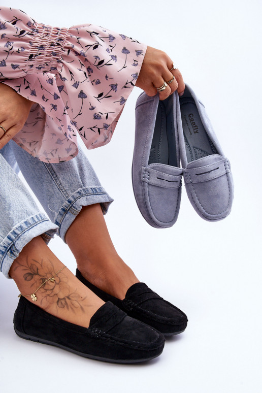 Eleganti zamšādas lauferi Melns Lenvie Eleganti zamšādas lauferi Melns Lenvie