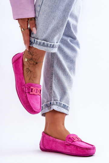 Stilīgasrnas Zamšādas mokasīni Rozā krāsas Rabell 2