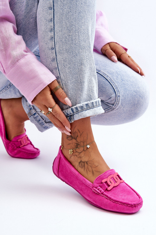 Stilīgasrnas Zamšādas mokasīni Rozā krāsas Rabell