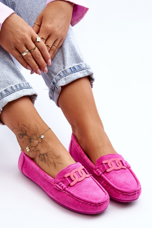 Stilīgasrnas Zamšādas mokasīni Rozā krāsas Rabell